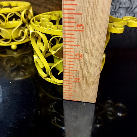 Vintage Ornate Scrollwork metal candle holders set off 2 - Picture 5 of 6